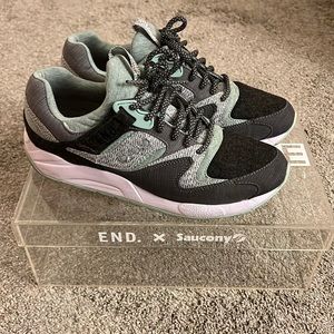 END. x Saucony Grid 9000 White Noise
